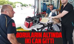 Samsun'da kayan çelik su borularının altında kalan iki işçi can verdi