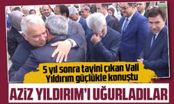 Vali Aziz Yıldırım yeni görev yeri Trabzon’a doğru yola çıktı