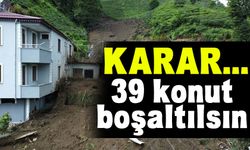 Rize'de 39 konut boşaltıldı!