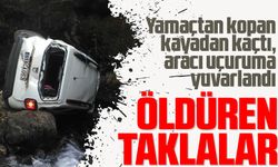 Artvin’de kaya parçasından kaçtı, ölüme düştü