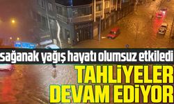 Giresun’da sağanak yağış hayatı olumsuz etkiledi