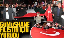 Gümüşhane’de bin kişi Filistin için yürüdü