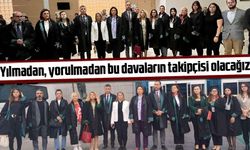 Yılmadan, yorulmadan bu davaların takipçisi olacağız