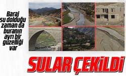 Torul Barajı'nda sular çekildi
