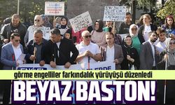 Trabzon'da beyaz baston yürüyüşü