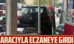 Park edeyim derken aracıyla eczaneye girdi