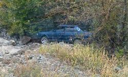 Giresun'da otomobil uçuruma yuvarlandı!