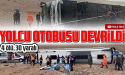 Sivas’ta yolcu otobüsü devrildi
