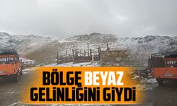 Bölgede yüksek kesimler beyaza büründü