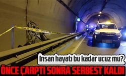Önce çarptı sonra serbest kaldı