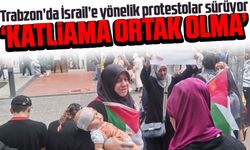 Trabzon’da İsrail’e yönelik protestolar sürüyor