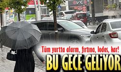 Tüm yurtta alarm, fırtına, lodos, kar!