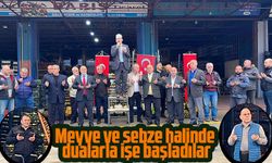 Meyve ve sebze halinde dualarla işe başladılar