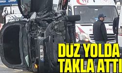 Trabzon Sahil Yolunda Kaza: Araç Takla Attı, 2 Yaralı