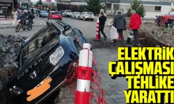 Trabzon-Akçaabat Söğütlü'de Çoruh Elektrik A.Ş'nin Yer Altına Alma Çalışması Sırasında Araç Düştü