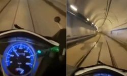 İnanılmaz Anlar! Motokurye Gözüpek Hareketiyle Maltepe Metro Tünelinde Sipariş Taşıdı! Sosyal Medyada Olay Oldu!