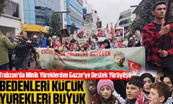 Trabzon'da Minik Yüreklerden Gazze'ye Destek Yürüyüşü