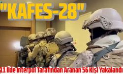 KAFES-28" Operasyonu: 11 İlde Interpol Tarafından Aranan 56 Kişi Yakalandı