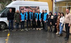 Trabzon’dan Hatay Samandağ’daki kardeşlerinin mutluluklarına ortak oldular