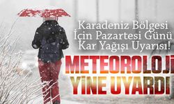 Karadeniz Bölgesi İçin Pazartesi Günü Kar Yağışı Uyarısı! Meteorolojiden Yapılan Açıklamada Dikkat Çeken İller