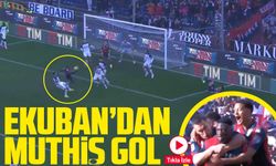 Trabzonspor'un eski oyuncusu Caleb Ekuban, Genoa formasıyla attığı golle büyük beğeni topladı