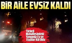 Trabzon'un Araklı İlçesinde Ev Yangını: Aile Evsiz Kaldı. Türkeli Mahallesindeki Yangında Ev ve Eşyalar Kül Oldu