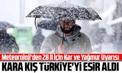 Kara Kış Türkiye'yi Esir Aldı: Meteoroloji'den 28 İl İçin Kar ve Yağmur Uyarısı
