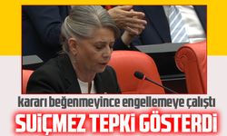 CHP Trabzon Milletvekili Suiçmez  Can Atalay'ın vekilliğinin düşürülmesi kararının okunmasını engellemeye çalıştı