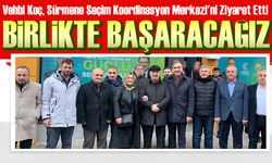 AK Parti Trabzon Milletvekili Vehbi Koç, Sürmene Seçim Koordinasyon Merkezi'ni Ziyaret Etti