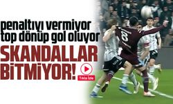 Trabzonspor, Beşiktaş ile oynadığı müsabakada Tüpraş Stadı’nda hakemler tarafından adeta doğranıyor