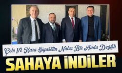 AK Parti Ortahisar ilçe başkanı Selahaddin Çebi ile, belediye meclis üyesi adayı Cevat Kara, sahaya indiler