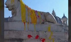 Popolo Meydanındaki Roma'daki Aslanlı Çeşmelere Hayvan Hakları Aktivistlerinden Saldırı