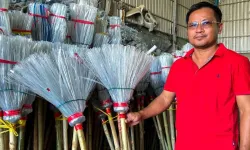Kamboçya'lı Adamdan Karadenizli Yaratıcılığı: Plastik şişeden süpürgeye...