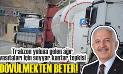 Trabzon Esiroğlu'nda kalıcı kantarın yerine seyyar kantar kurulması, kamyon ve tır kuyruklarına sebep oldu