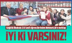 Söğütlü İlkokulu 3/A Sınıfı öğrencilerinden Mehmetçik’e mektup