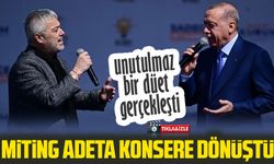 Cumhurbaşkanı Erdoğan ve Cengiz Kurtoğlu'nun Düeti AK Parti Mitinginde