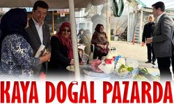 Cumhuriyet Halk Partisi Partisi Ortahisar belediye başkan adayı Ahmet Kaya, Kireçhane’deki doğal pazarı ziyaret etti