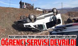 Giresun Şebinkarahisar'da Öğrenci Servisi Devrildi: 10 Öğrenci ve Sürücü Yaralandı