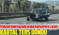 Trabzon Ortahisar'da Trafik Kazası: Araç Ters Döndü, Sürücü Hafif Yaralı