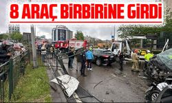 Beşiktaş’ta zincirleme kaza; 8 araç birbirine girdi