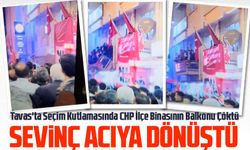 Tavas'ta Seçim Kutlamasında CHP İlçe Binasının Balkonu Çöktü: 3'ü Ağır 8 Yaralı
