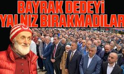 Trabzon'un Sevilen İsmi Bayrak Dede'nin Eşinin Cenaze Törenine Siyasi Partilerden Geniş Katılım