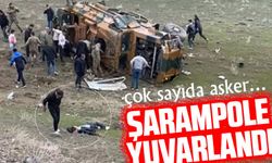 Van-Hakkari Karayolunda Askeri Araç Şarampole Yuvarlandı: 6 Asker Yaralı