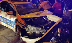Giresun Espiye’de Kaçan Şüpheli Aracı Takip Eden Polis Aracı Kontrolden Çıkarak Kaza Yaptı