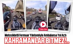 Trabzon'da Motosikletli Fermuar Yöntemiyle Ambulansa Yol Açtı