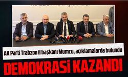 AK Parti Trabzon il başkanı Sezgin Mumcu, parti binasında açıklamalarda bulundu