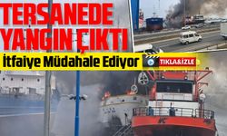 Gezi Teknesinde Yangın Çıktı, İtfaiye Müdahale Ediyor. Ordu'nun Ünye İlçesi'nde Tersanede Meydana Gelen Yangın