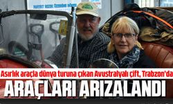 Asırlık araçla dünya turuna çıkan Avustralyalı çift, Trabzon’da