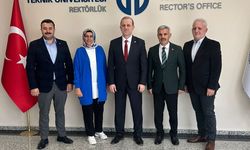 Öz Sağlık İş Sendikası Trabzon Şube Başkanı Engin Erbaşaran'dan KTÜ Rektörüne Ziyaret