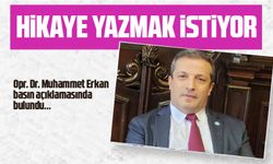 Trabzon Gazeteciler Cemiyeti’nde basın açıklaması yapan Başkan Muhammet Erkan, iyi bir hikaye yazmak istediğini söyledi